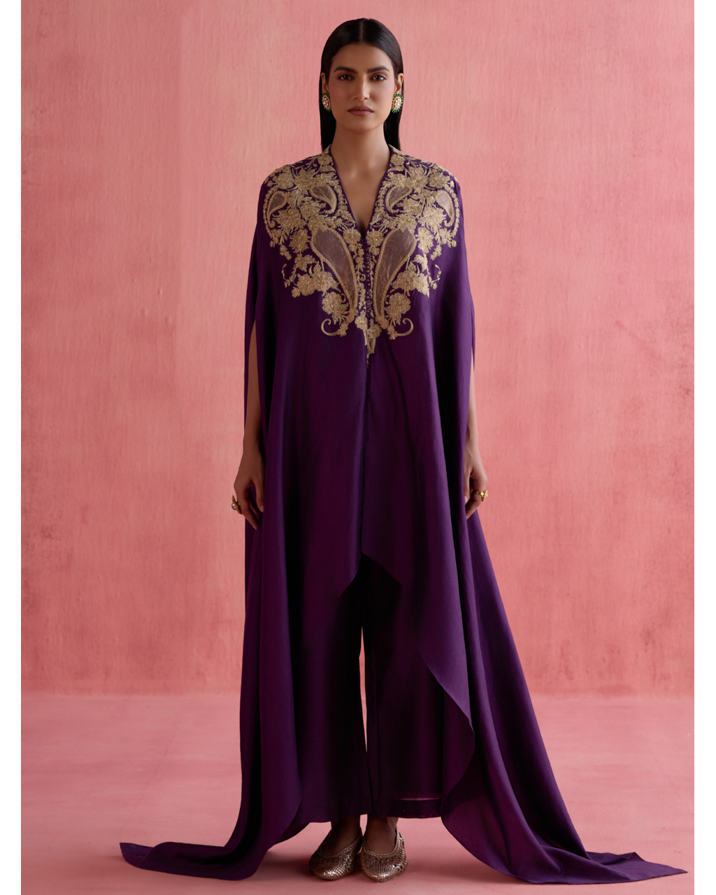 Meher Kaftan Set - Purple
