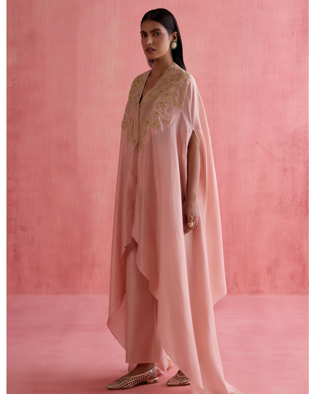 Meher Kaftan Set - Blush Pink