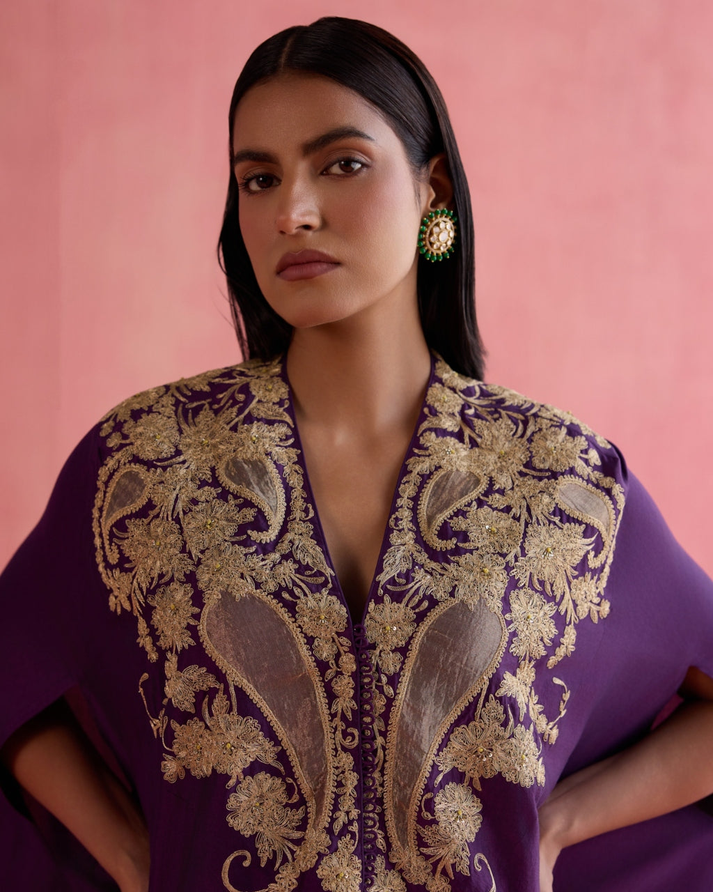 Meher Kaftan Set - Purple