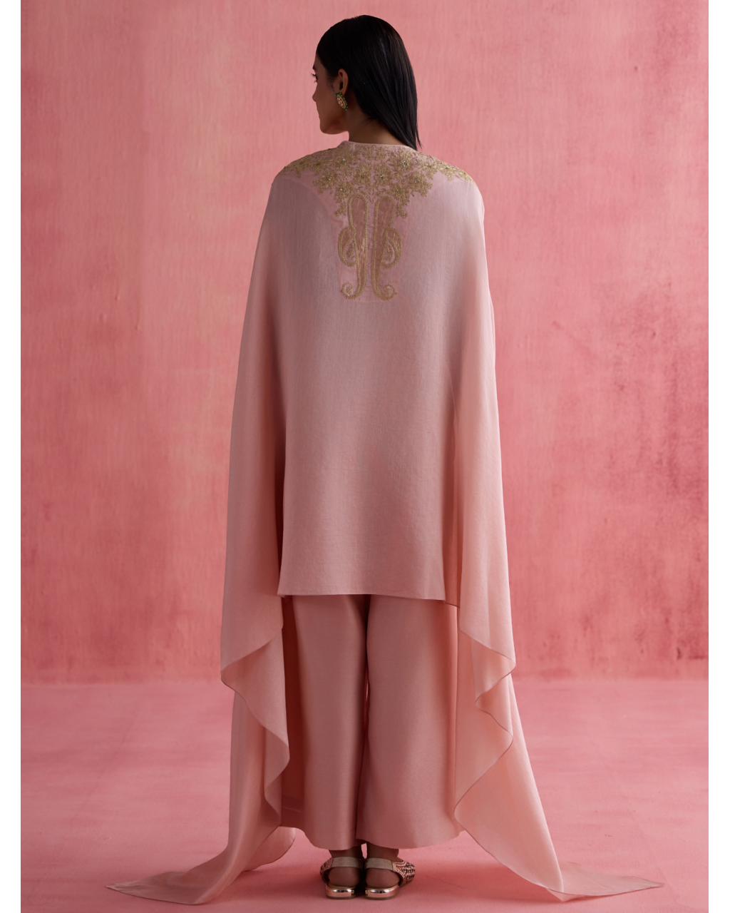 Meher Kaftan Set - Blush Pink