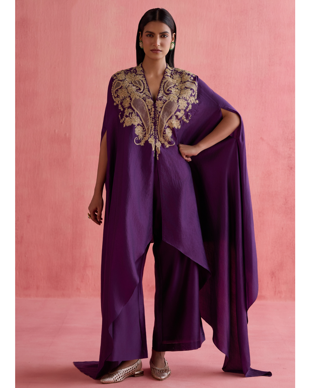 Meher Kaftan Set - Purple