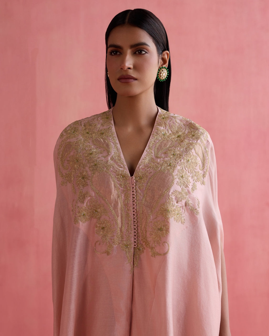 Meher Kaftan Set - Blush Pink