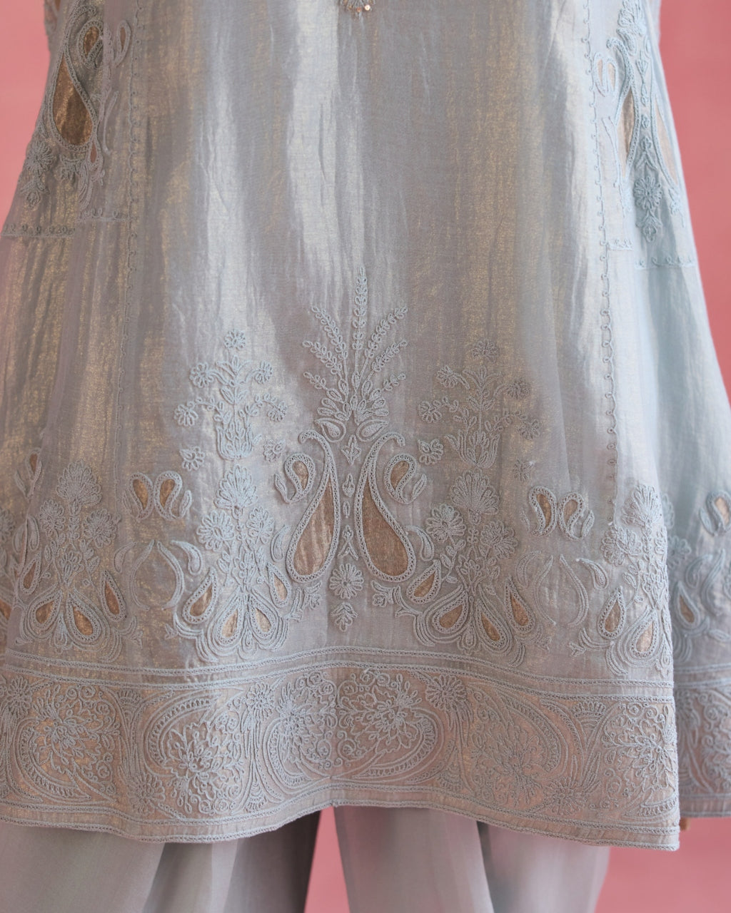 Fiza Dhoti Set - Ice Blue