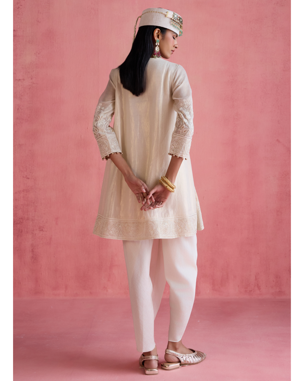 Fiza Dhoti Set - Ivory