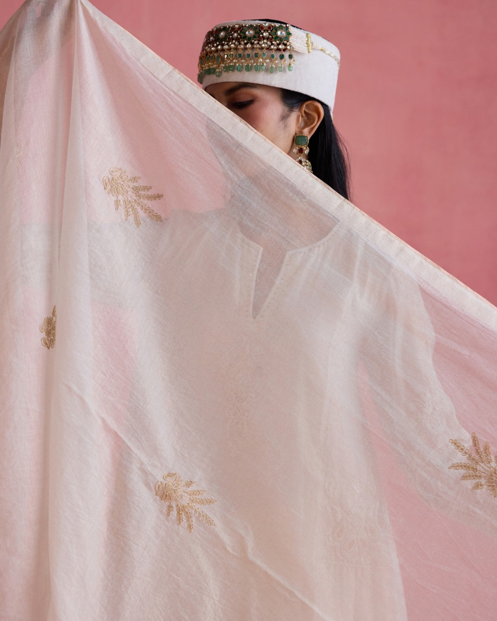 Fiza Dhoti Set - Ivory