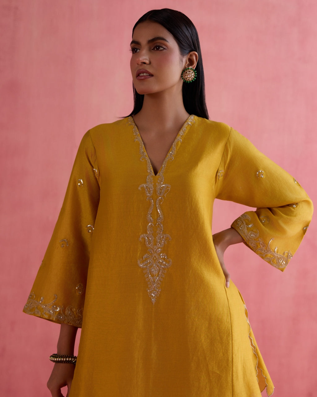Noor Farshi Salwar Set - Mustard