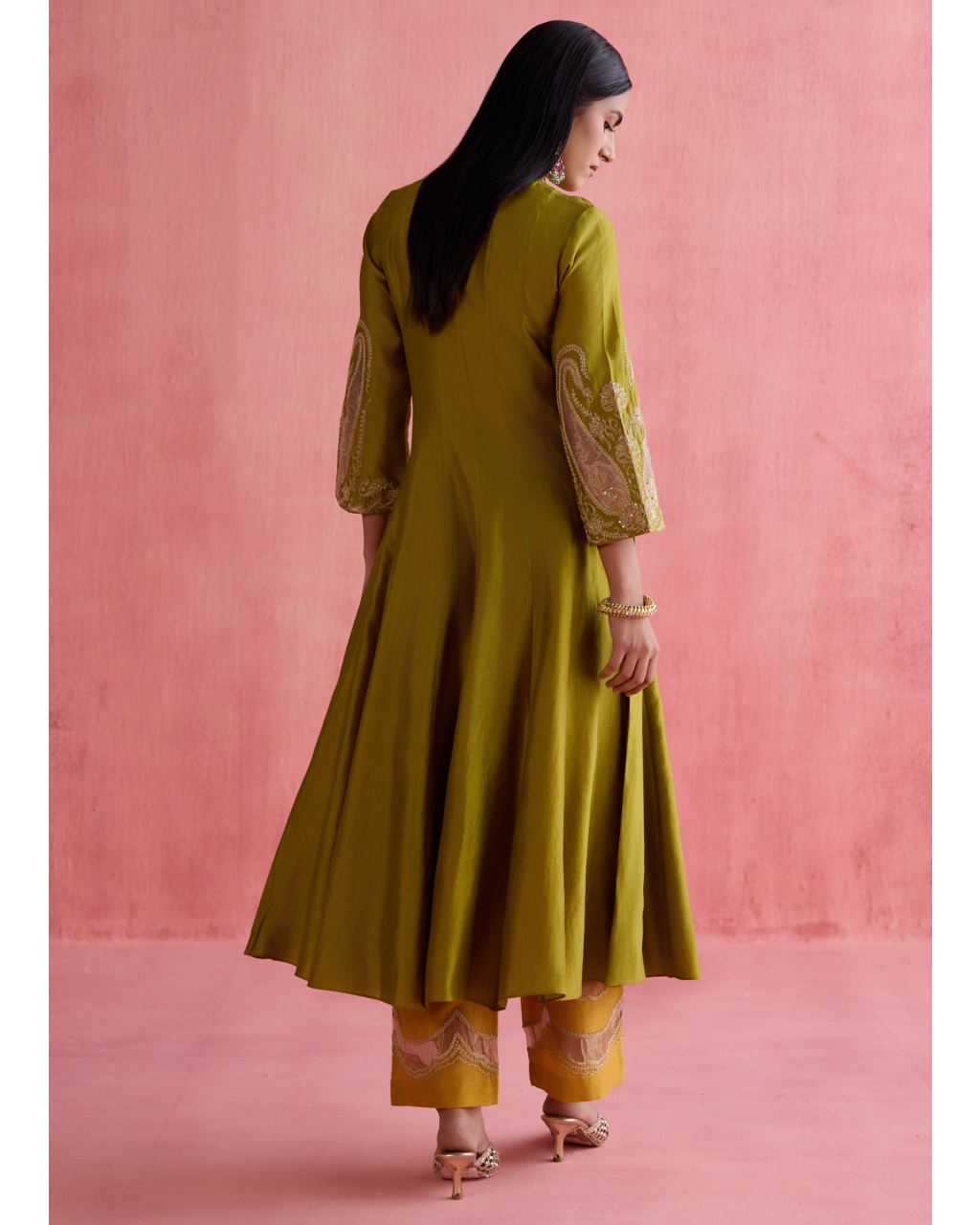 Zeenat Anarkali Set - Green