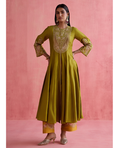 Zeenat Anarkali Set - Green