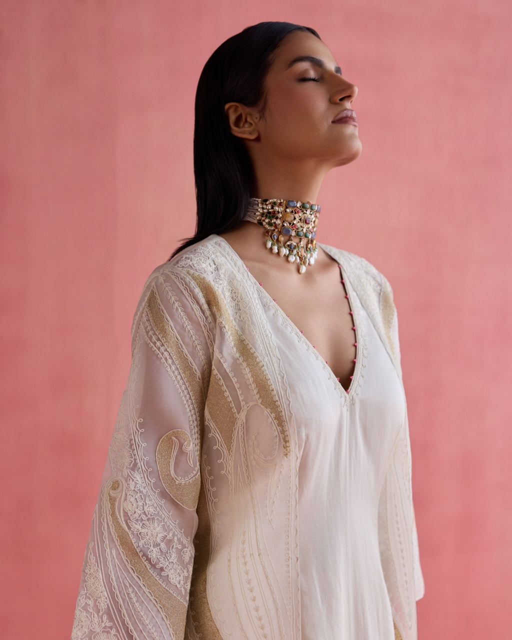Shireen Jacket Set - Ivory