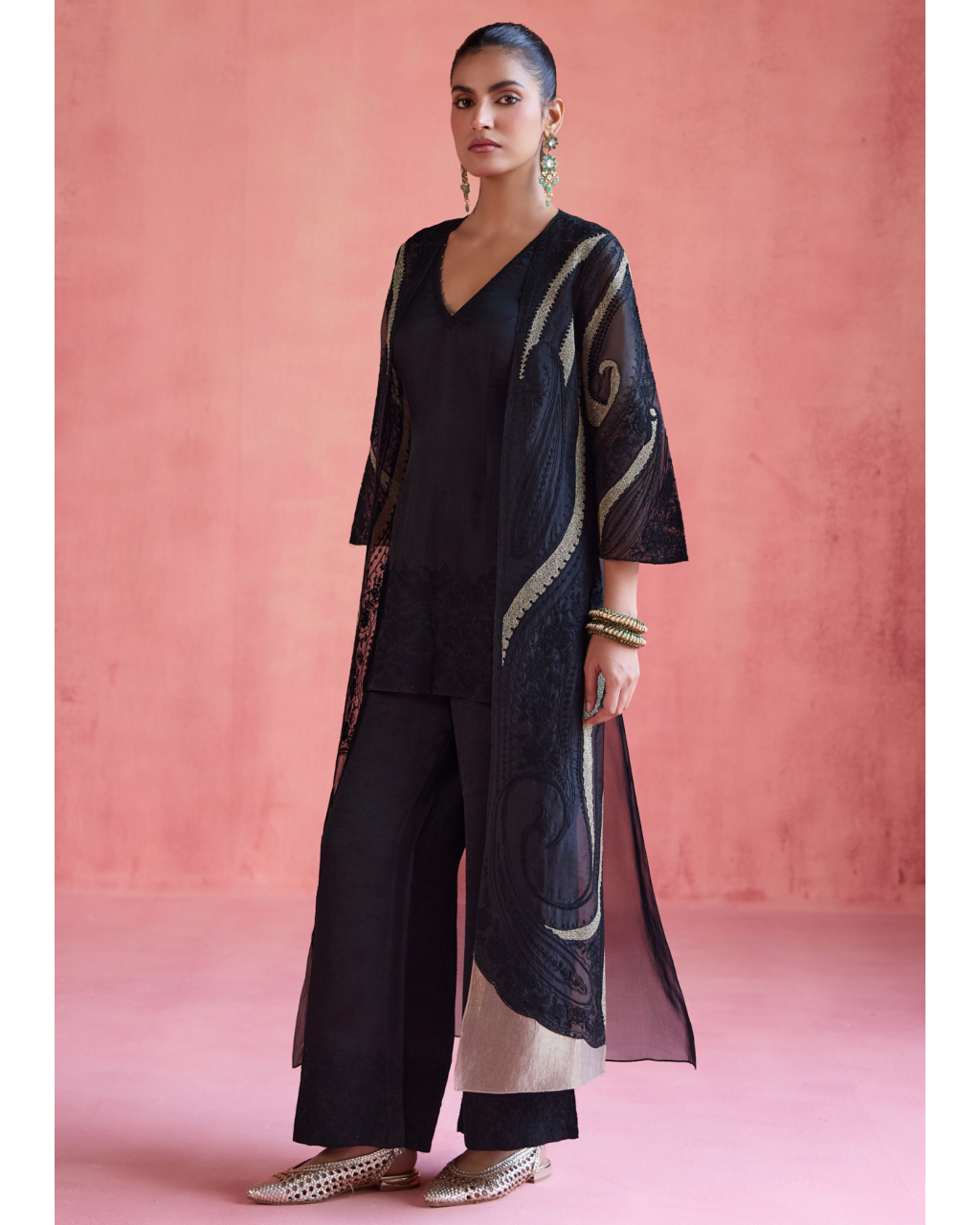 Shireen Jacket Set - Black