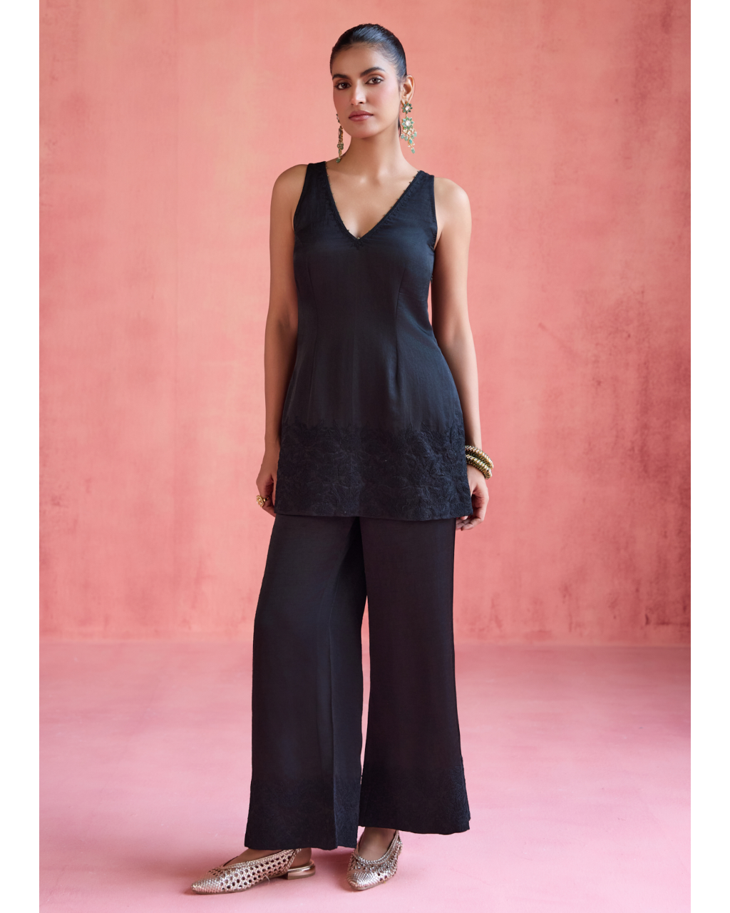 Shireen Jacket Set - Black