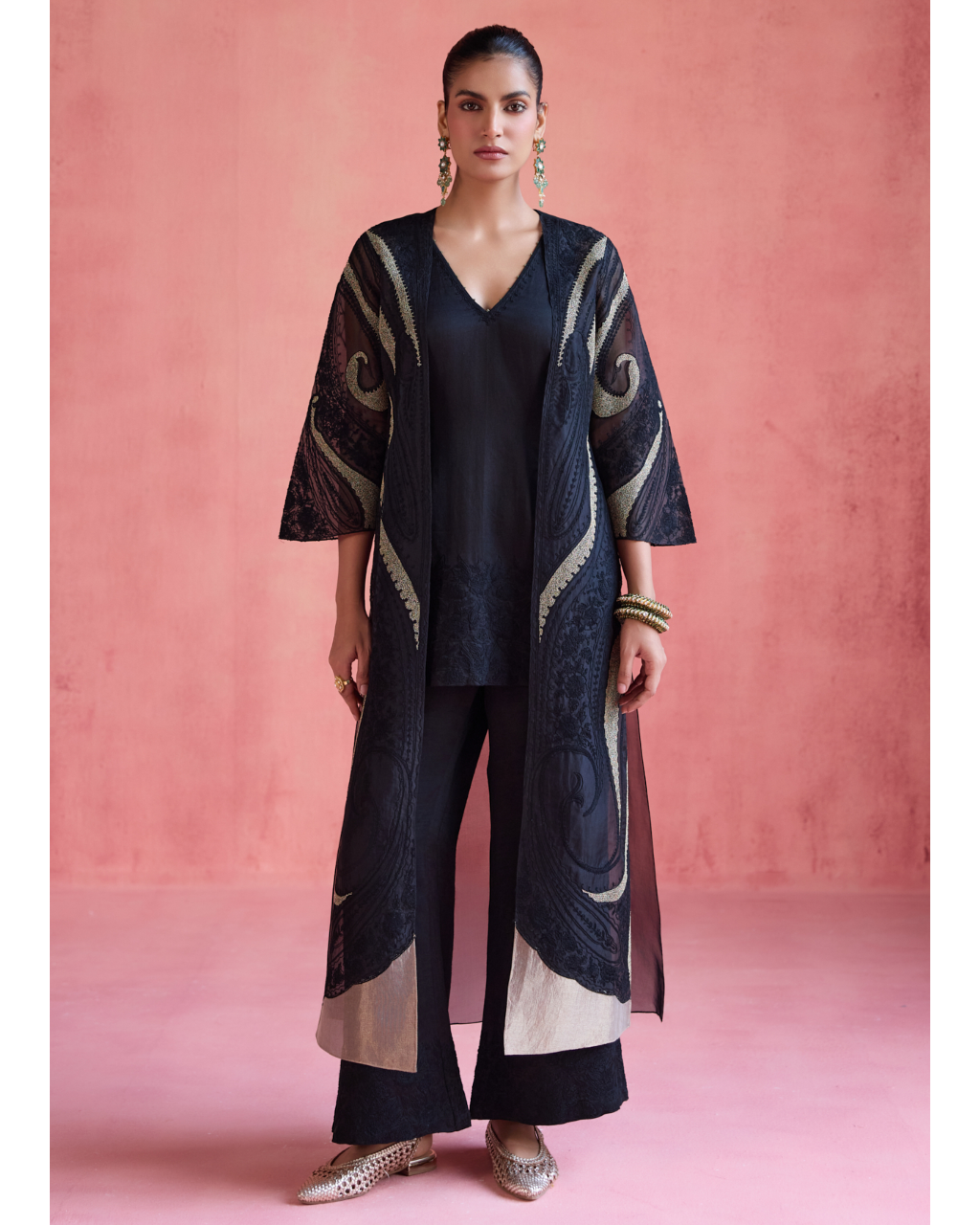 Shireen Jacket Set - Black