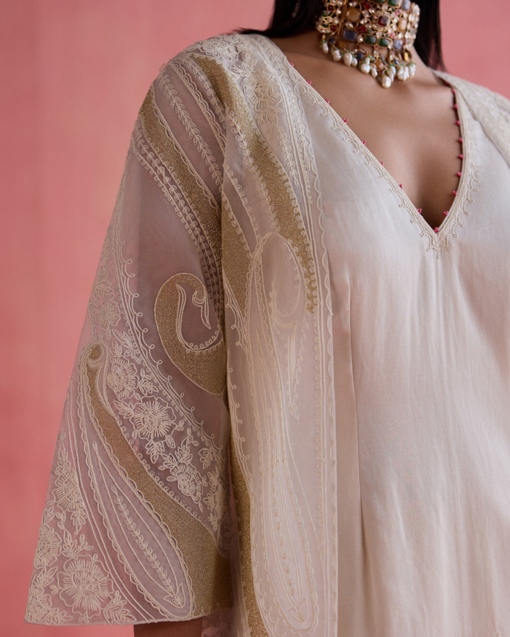 Shireen Jacket Set - Ivory