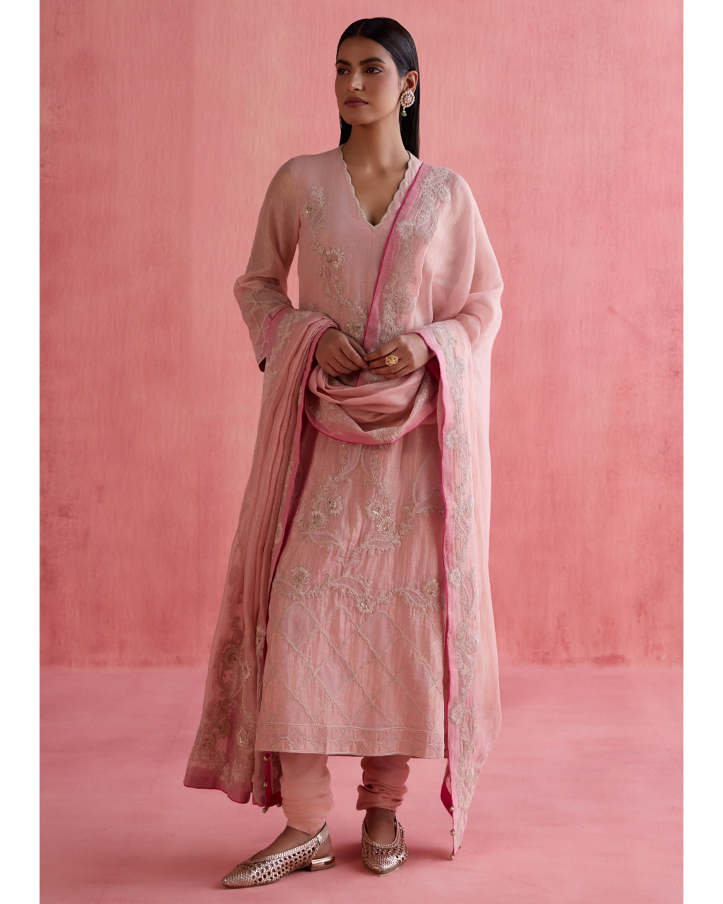 Khwaab Kurta Set - Blush Pink