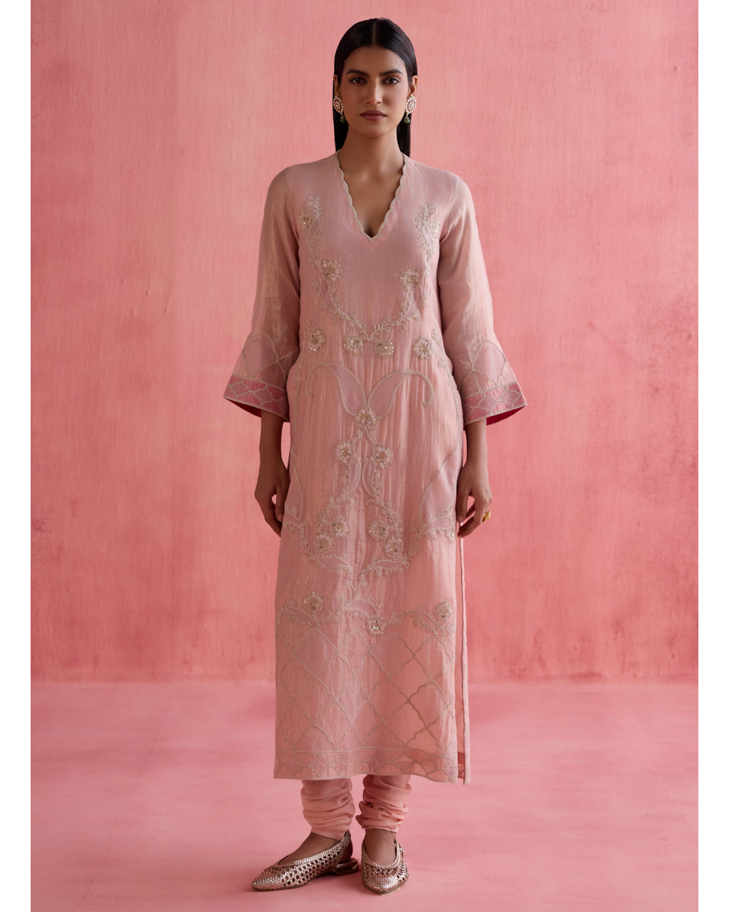 Khwaab Kurta Set - Blush Pink