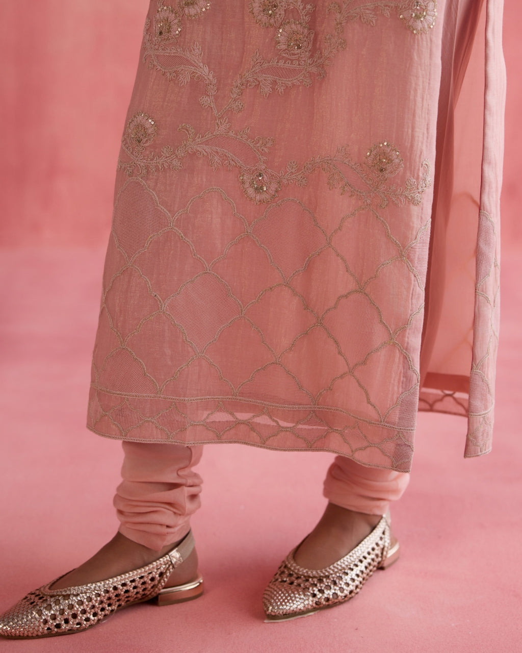 Khwaab Kurta Set - Blush Pink