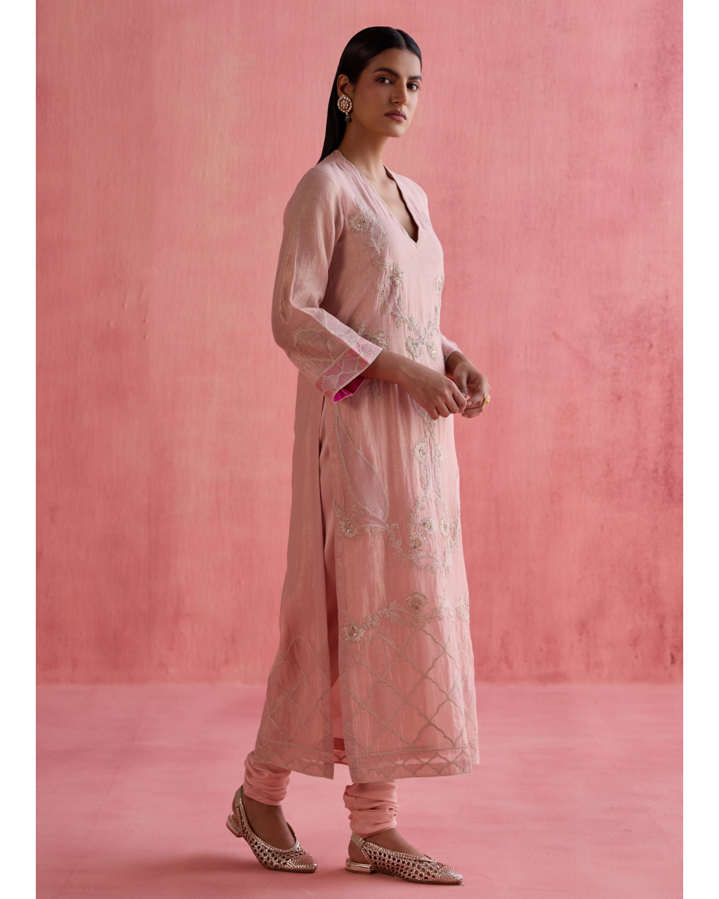 Khwaab Kurta Set - Blush Pink