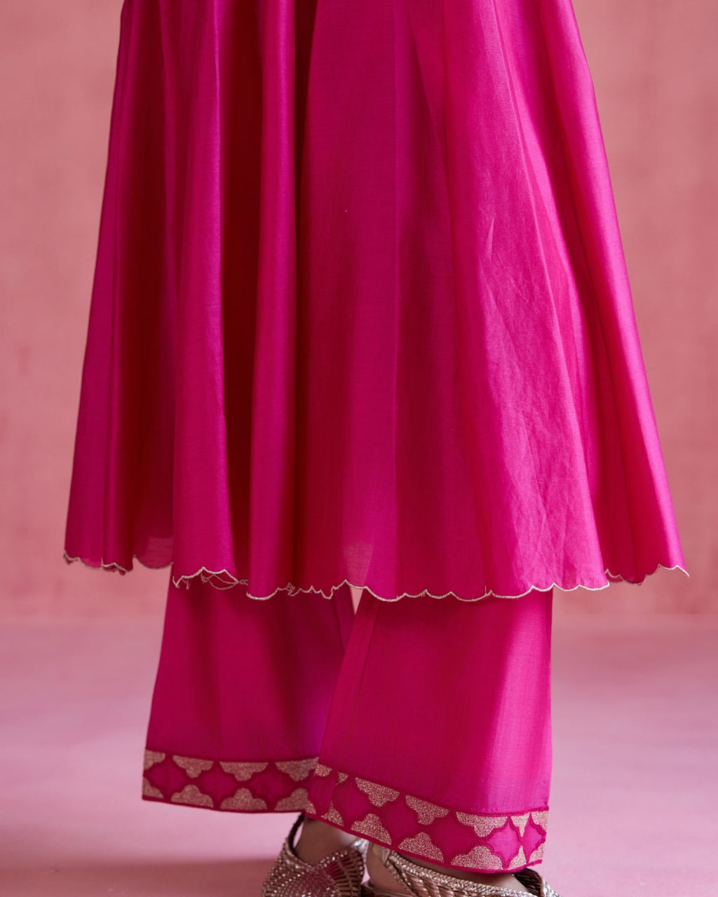 Gul Anarkali Set - Fuchsia
