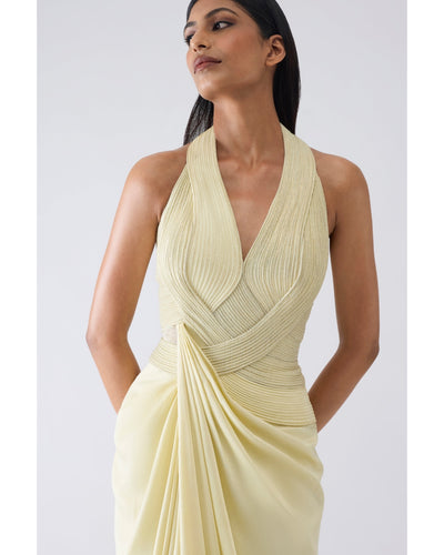 Metallic Moulded Yellow Gown