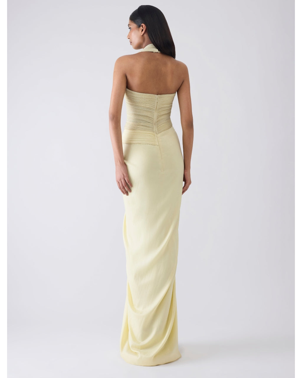 Metallic Moulded Yellow Gown