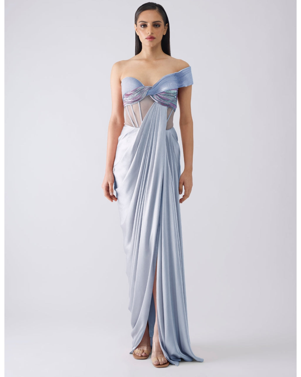 Metallic Metallic Blue Gown
