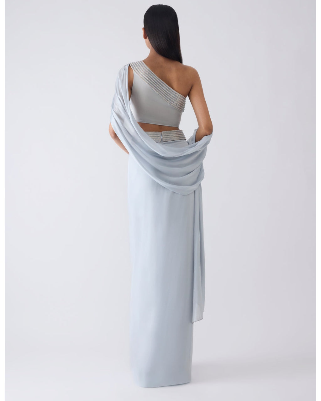Moulded Crystalvein Blue Top And Skirt