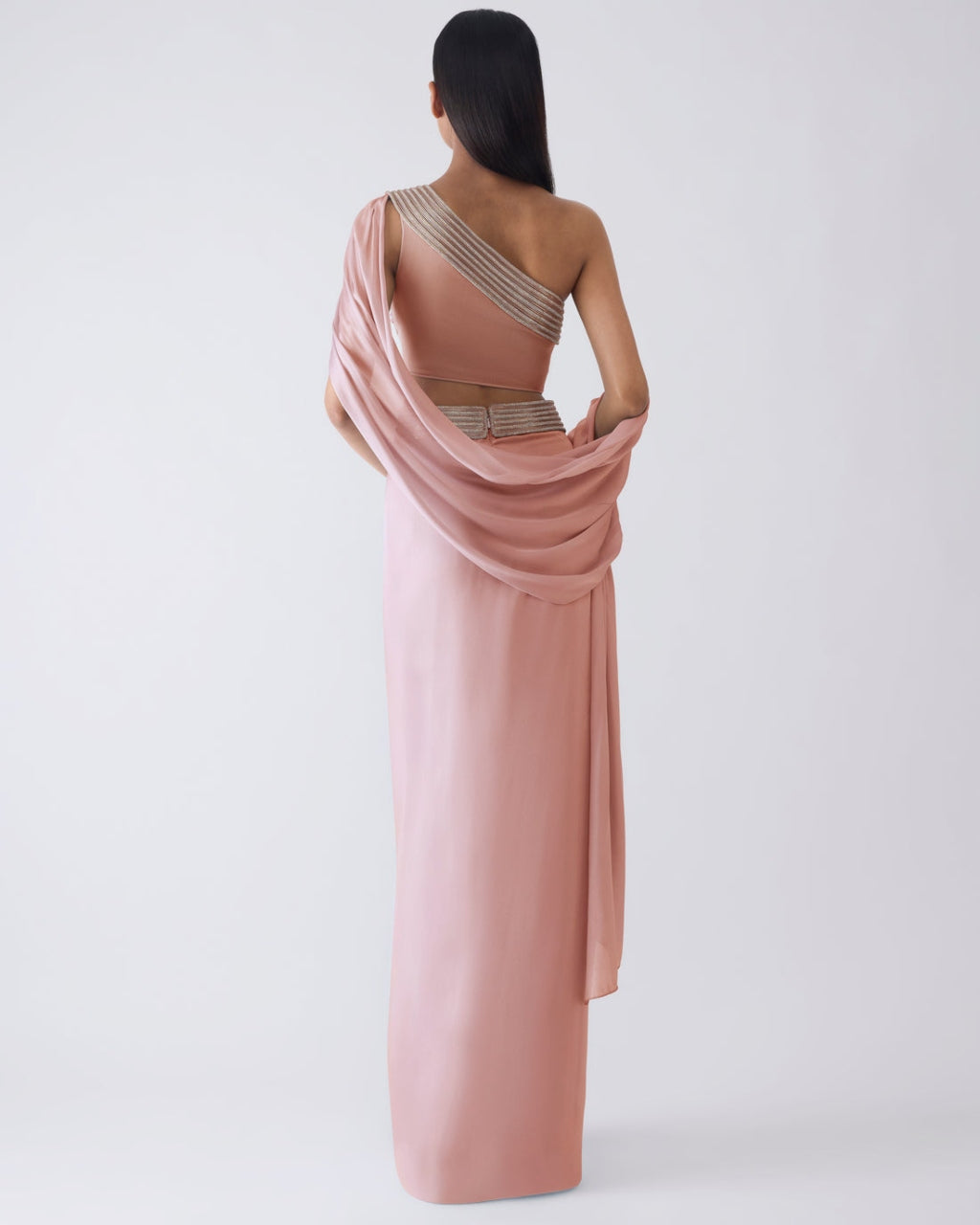 Moulded Crystalvein Pink Top And Skirt