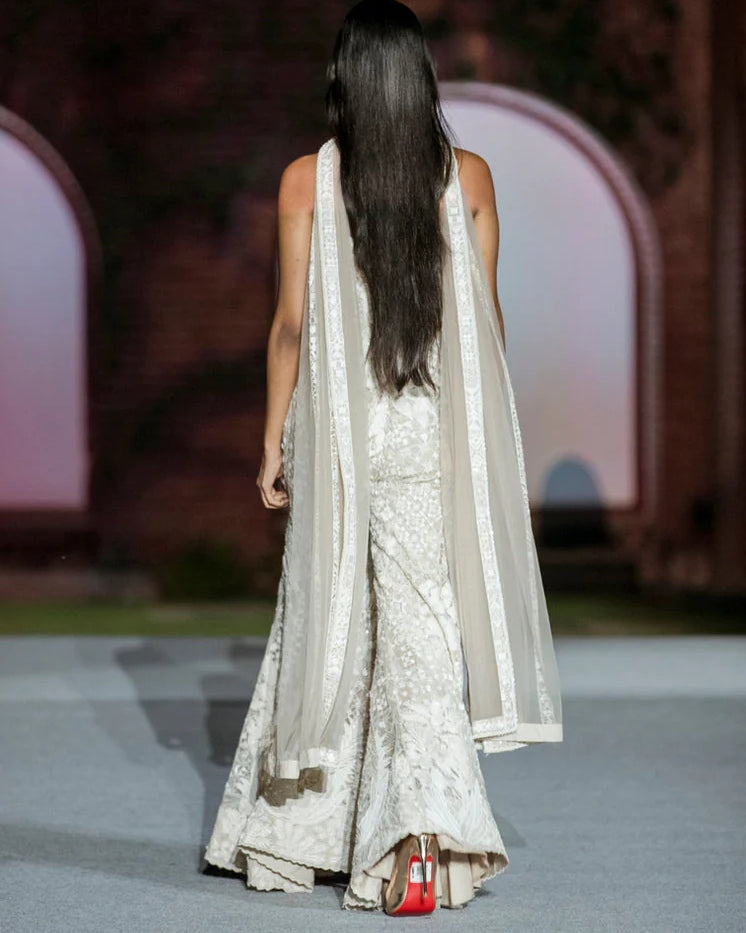 Ivory Pia Sharara Set