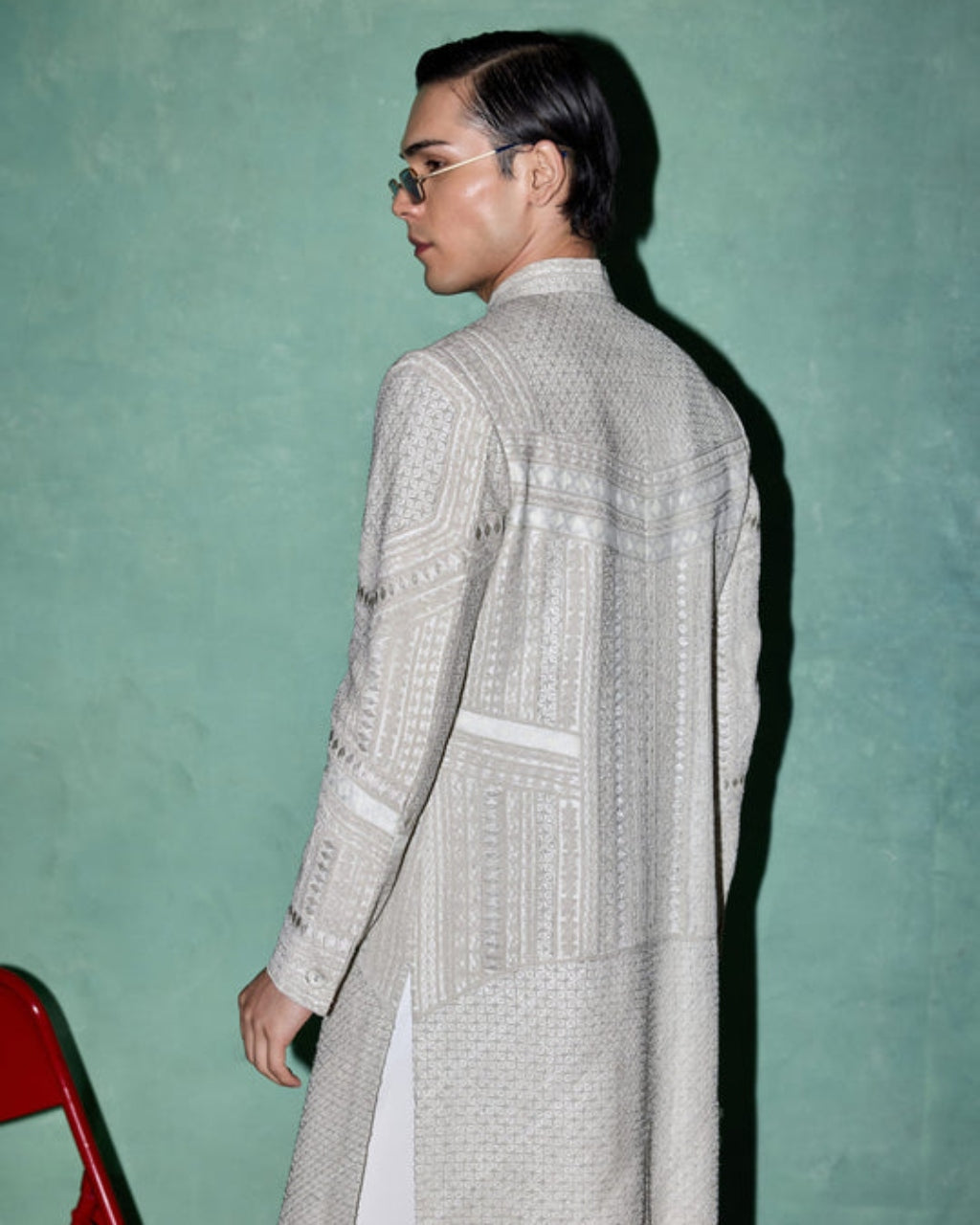 Baroque 2.0 Classic Achkan Set With Stole