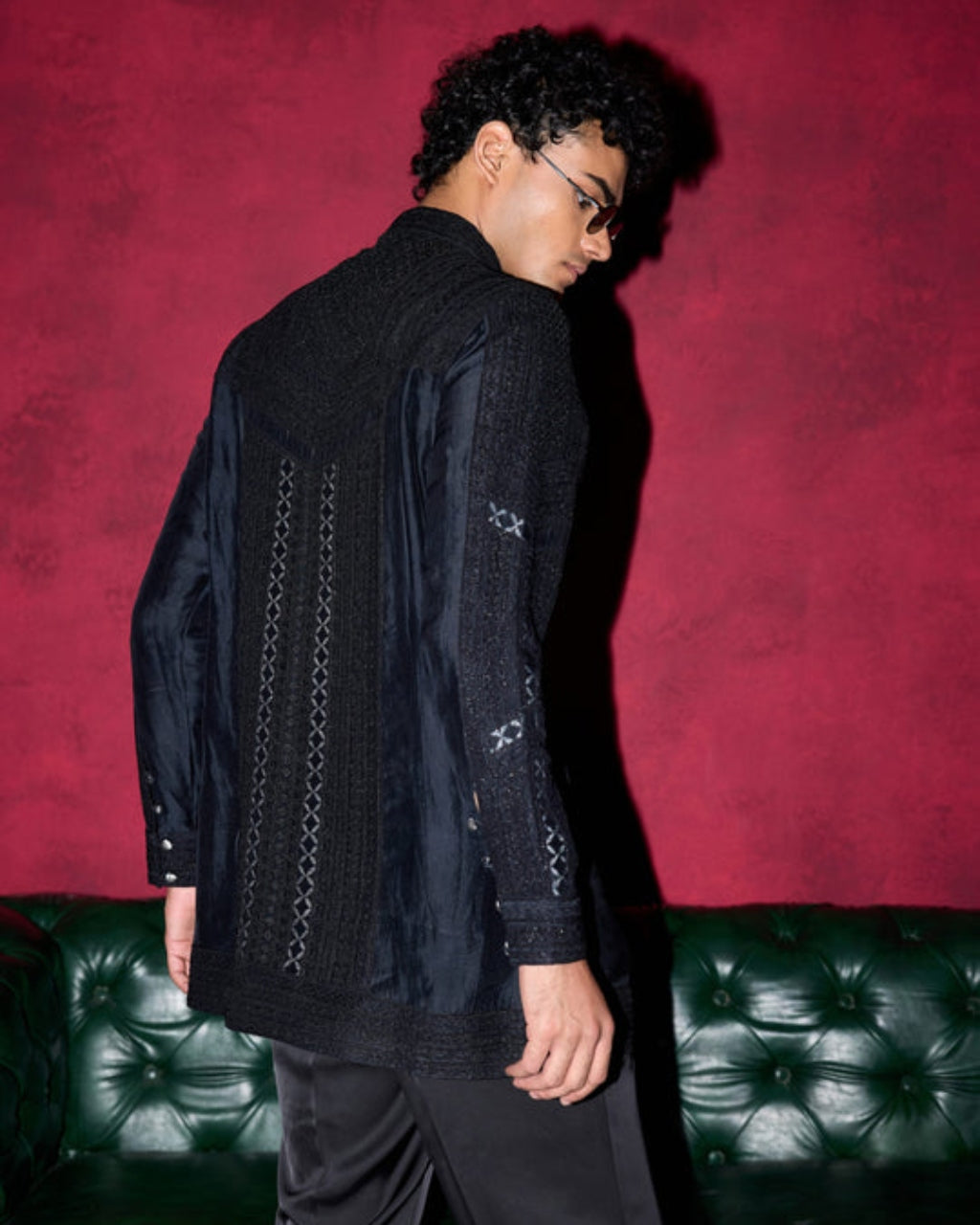Black Baroque 2.0 Crop Jacket Set