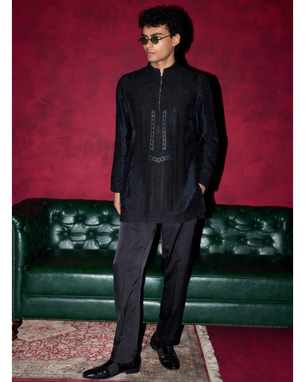 Black Baroque 2.0 Crop Jacket Set