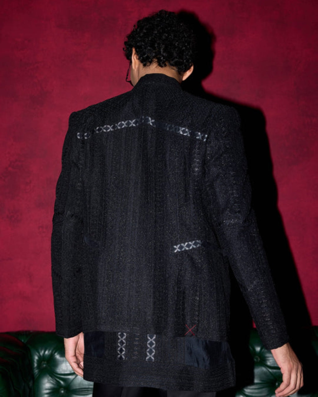 Black Baroque 2.0 Crop Jacket Set