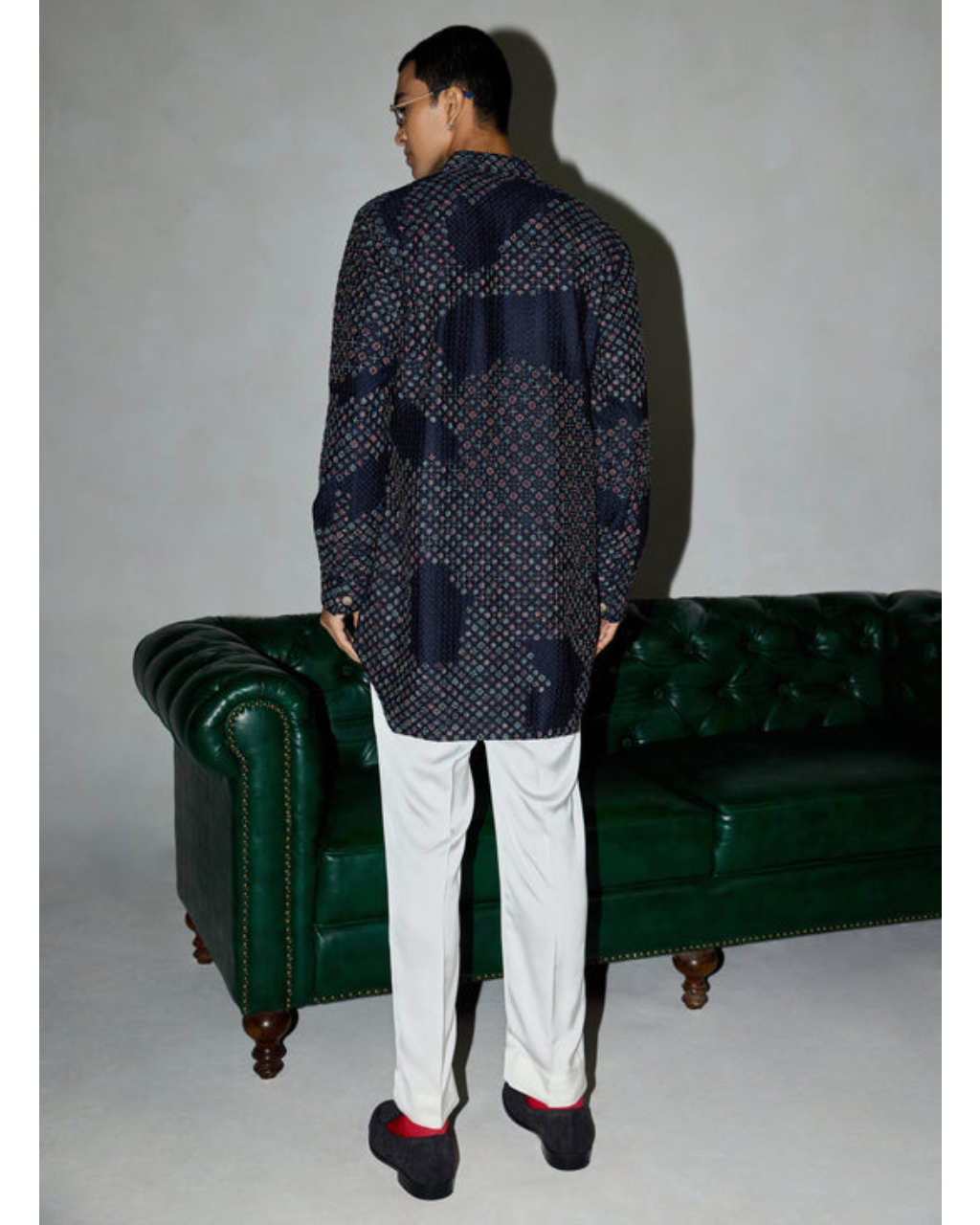 Navy Candy Nehru Jacket Set
