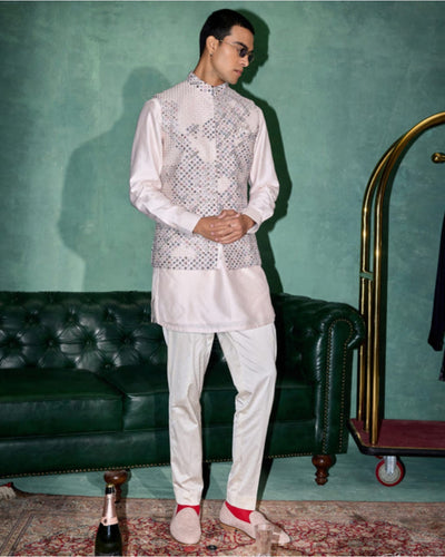 Pink Candy Nehru Jacket Set