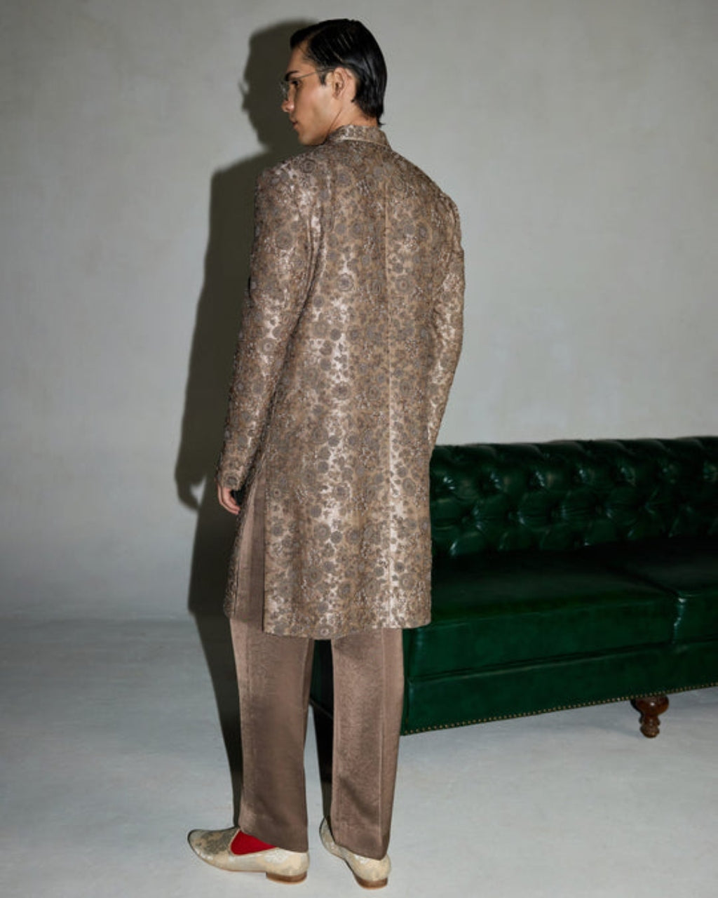 Garden In Bloom Layered Achkan Set