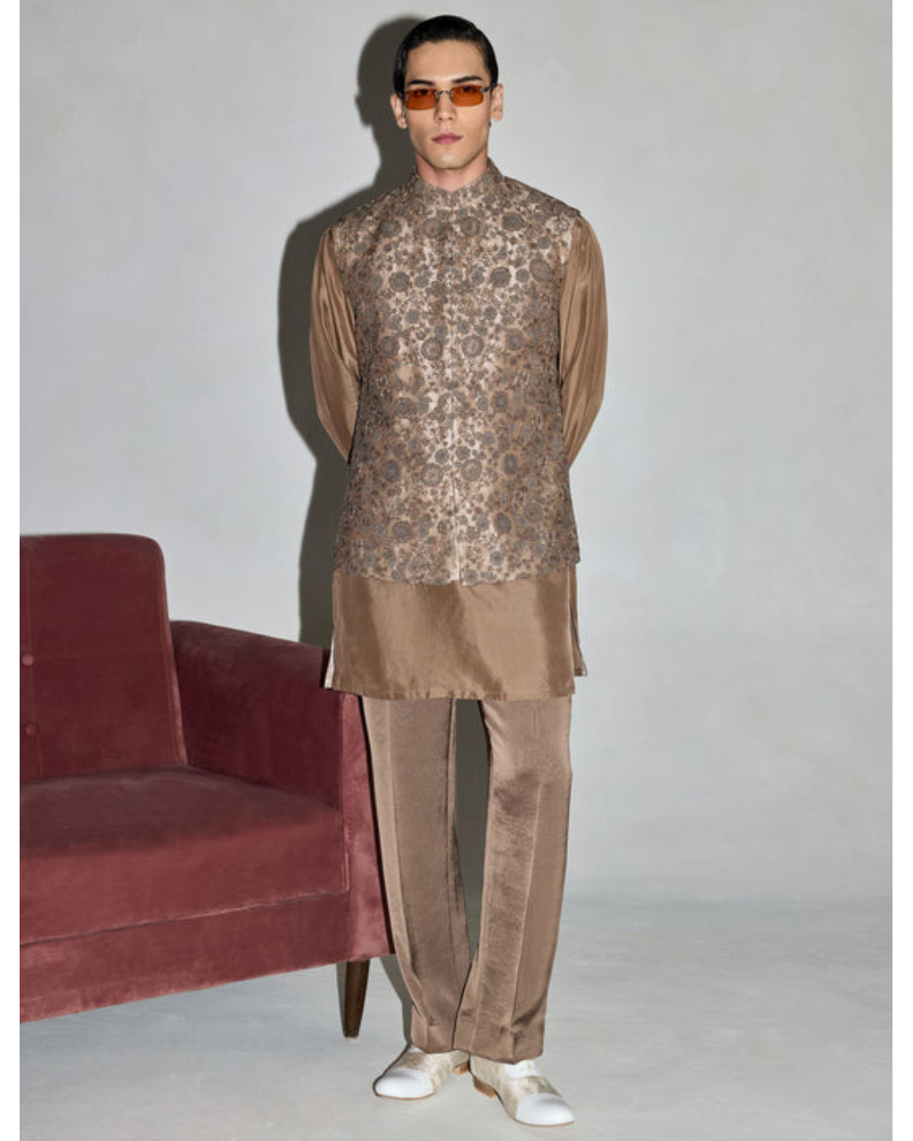 Garden In Bloom Nehru Jacket Set