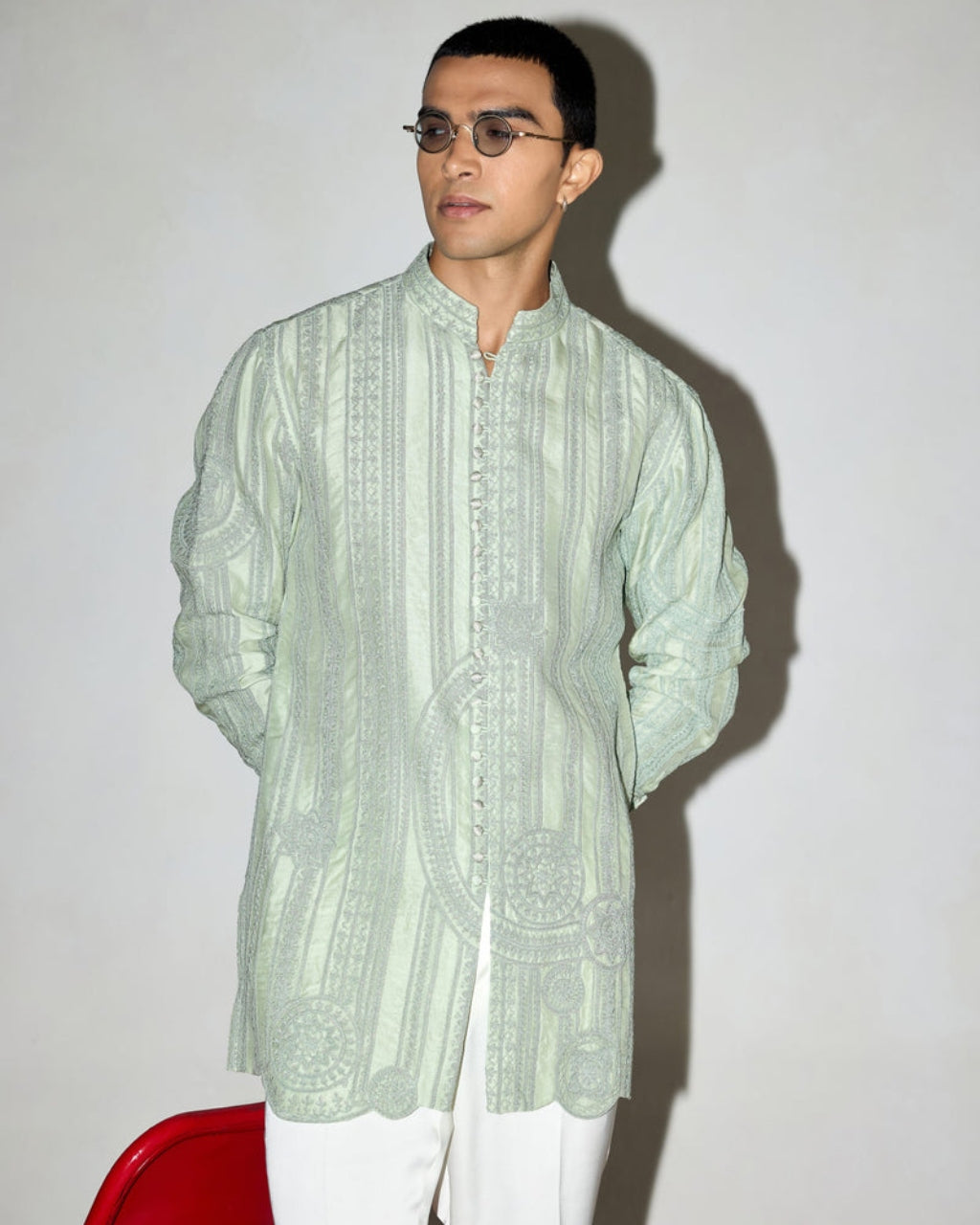 Green Halo Light Kurta Set