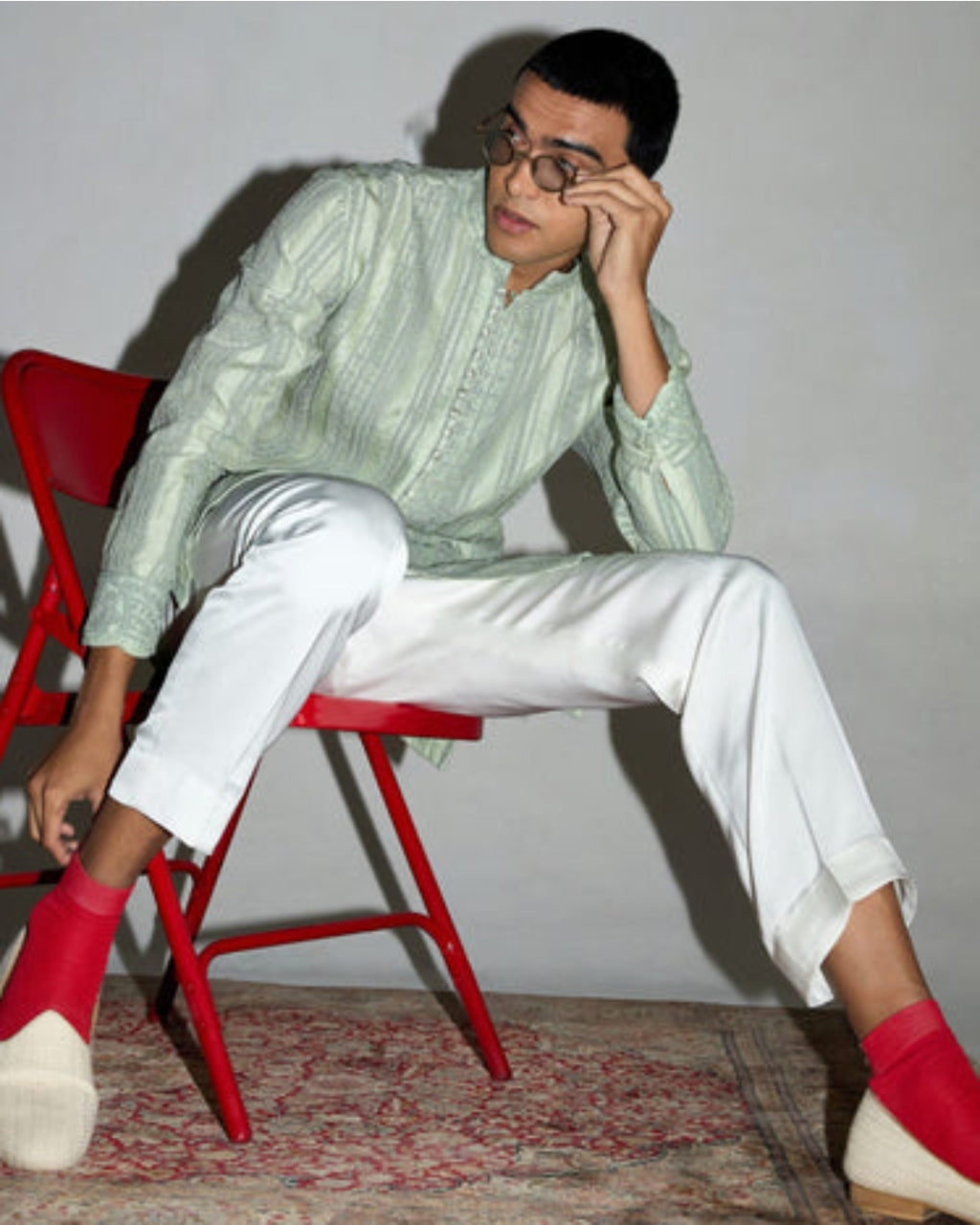 Green Halo Light Kurta Set