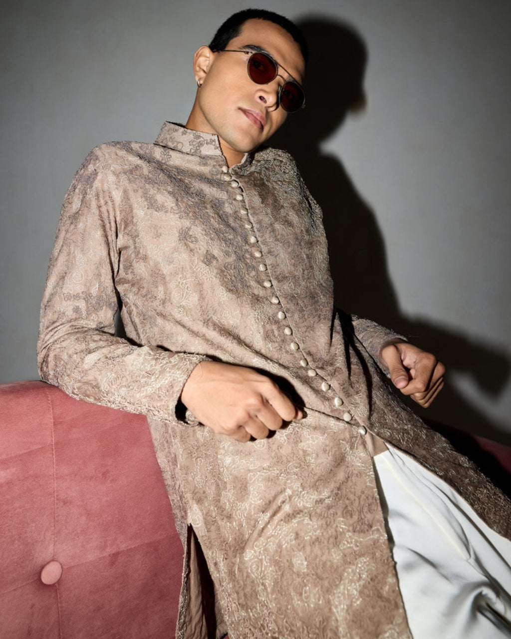 Kasuti Two Tone Floral Couture Kurta Set
