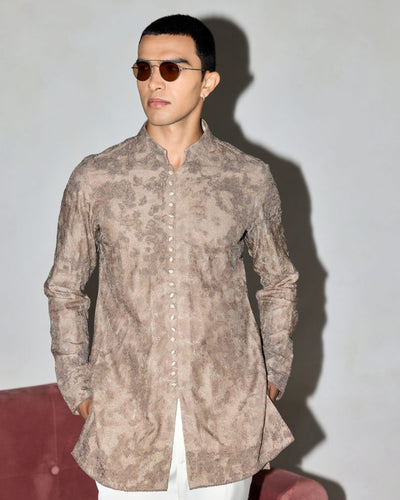 Kasuti Two Tone Floral Couture Kurta Set