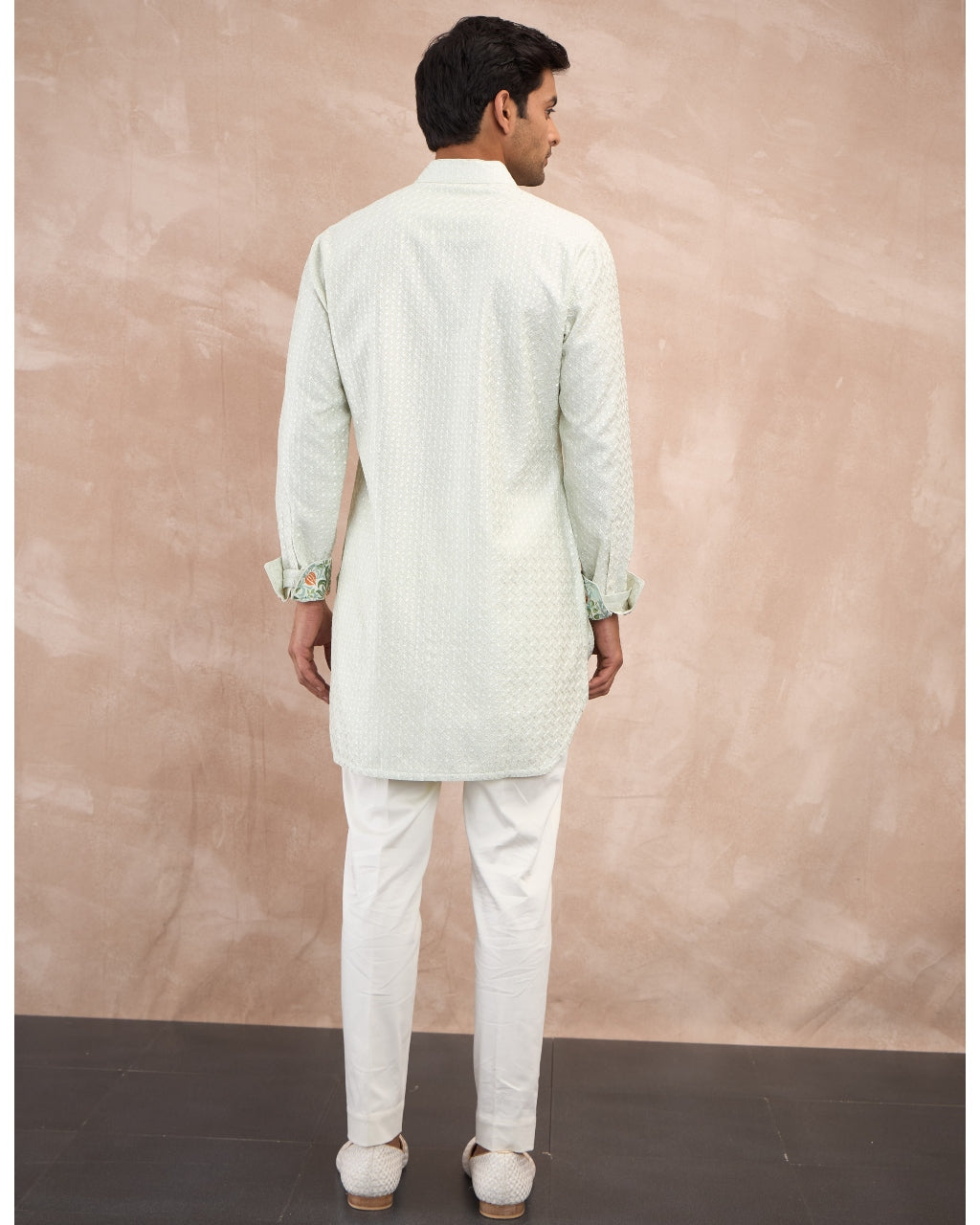 Mint Green Inara Motif Foe & Sb Kurta Set