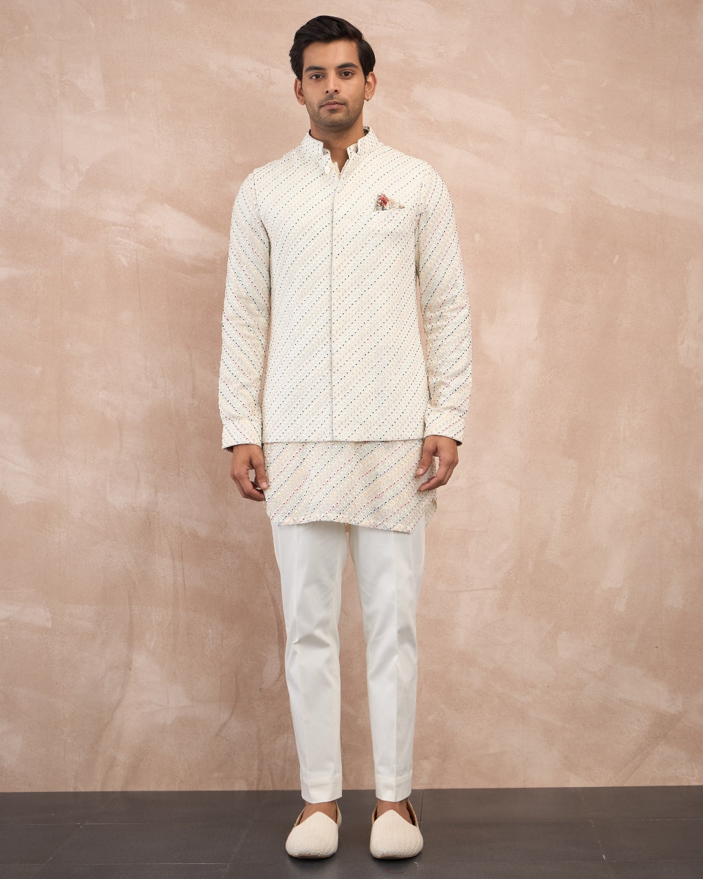 Ivory Nerds Kora Nehru Jacket Set