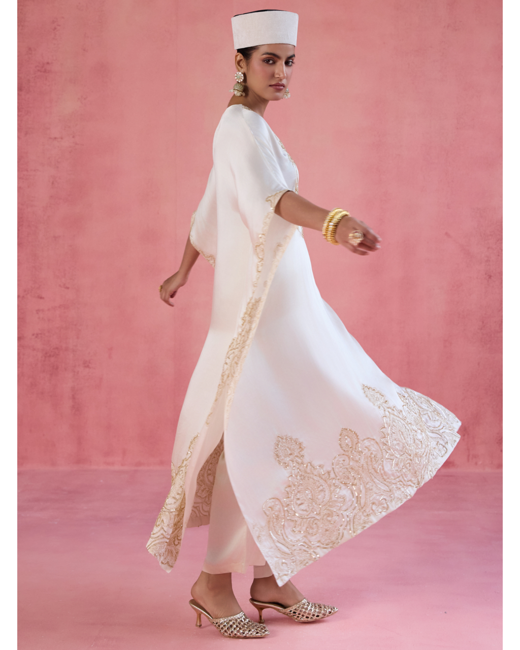 Zoya Kaftan Set - Ivory