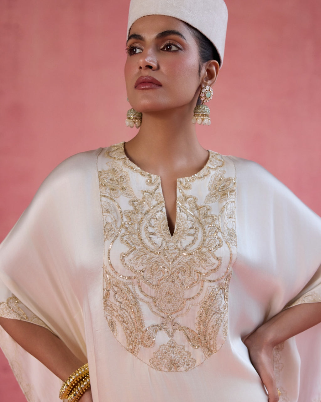 Zoya Kaftan Set - Ivory