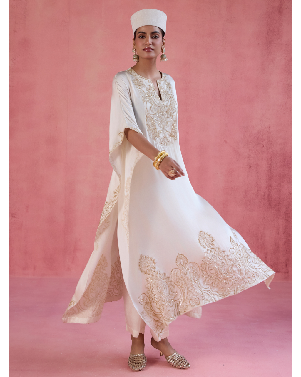 Zoya Kaftan Set - Ivory