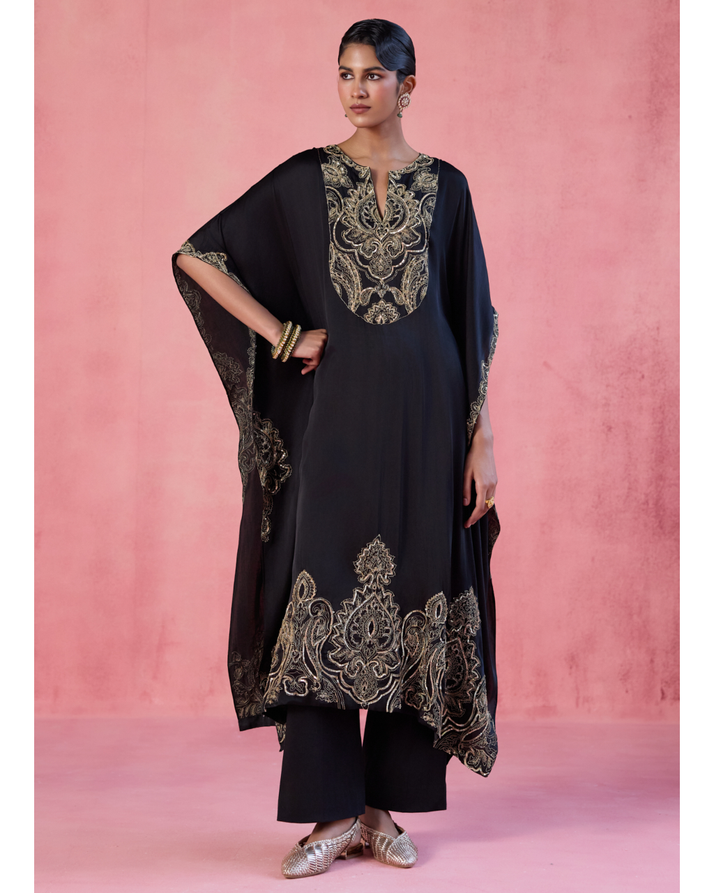 Zoya Kaftan Set - Black