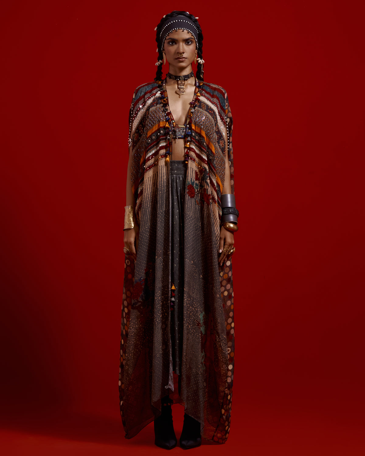 Ritu Kaftaan Dupatta Jacket Set