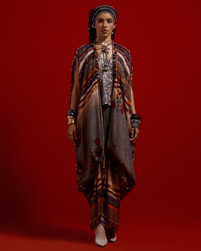 Ritu Kaftaan Corset Dupatta Jacket Set