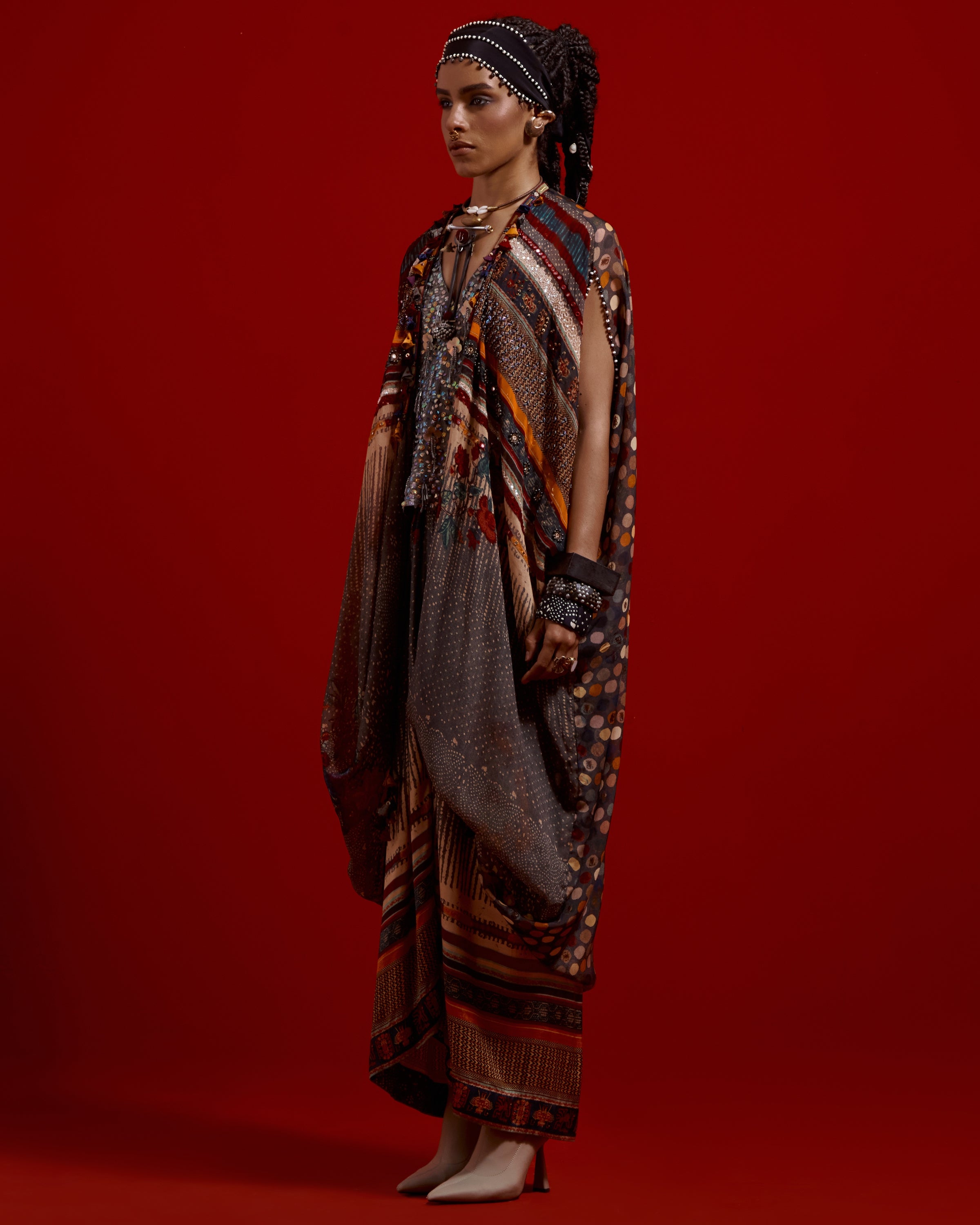 Ritu Kaftaan Corset Dupatta Jacket Set