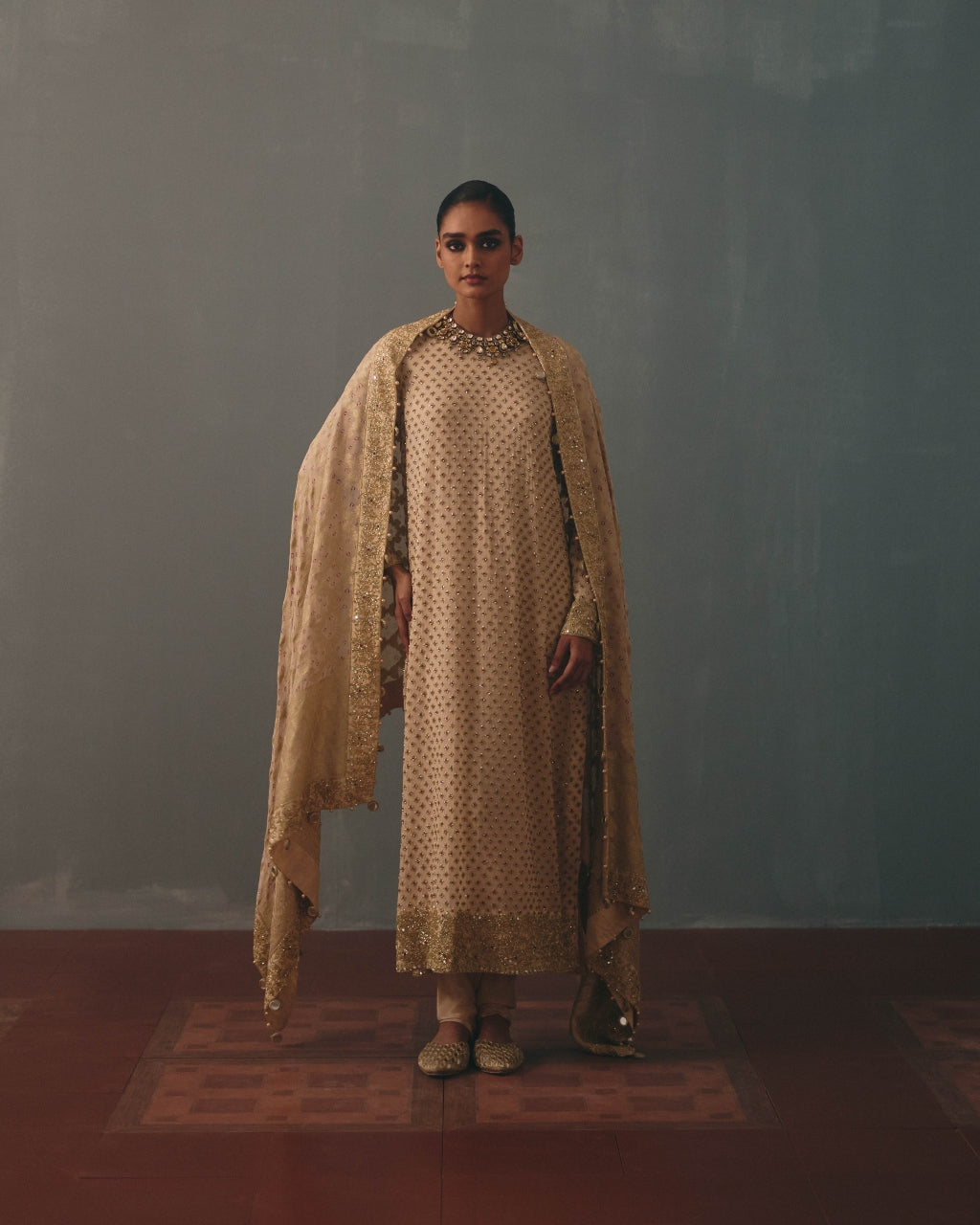 Coconut Hand Embroidered Star Kurta Set